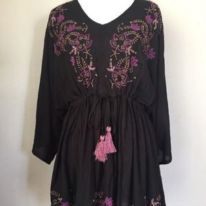 World Market Black Dress Boho Tunic